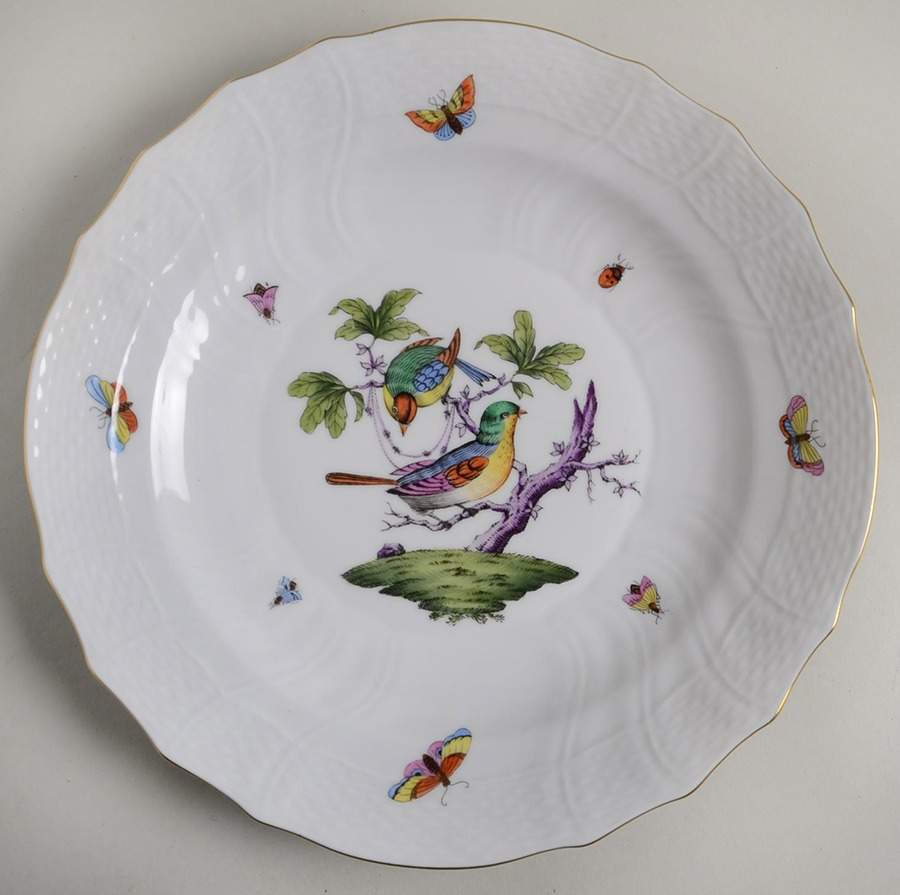 Rothschild Bird (Pastel Colors) Luncheon Plate by Herend-1