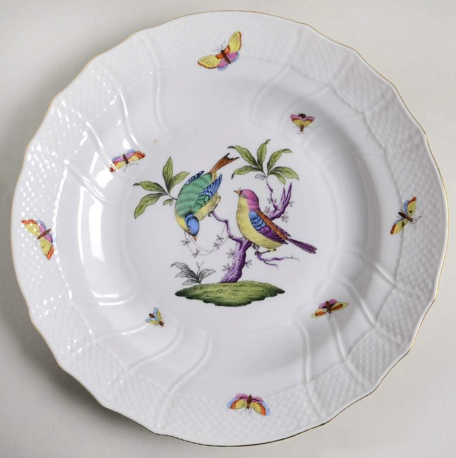 Rothschild Bird (Pastel Colors) Dinner Plate by Herend-1
