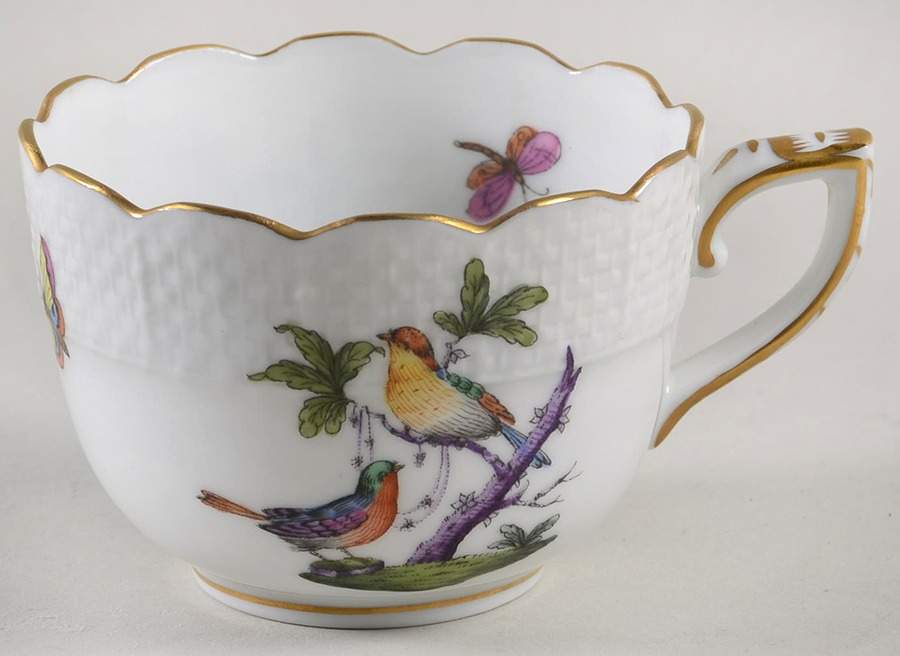Rothschild Bird (Pastel Colors) Flat Demitasse Cup by Herend-1