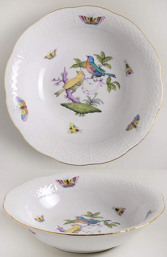 Rothschild Bird (Pastel Colors) Oatmeal Bowl by Herend-1