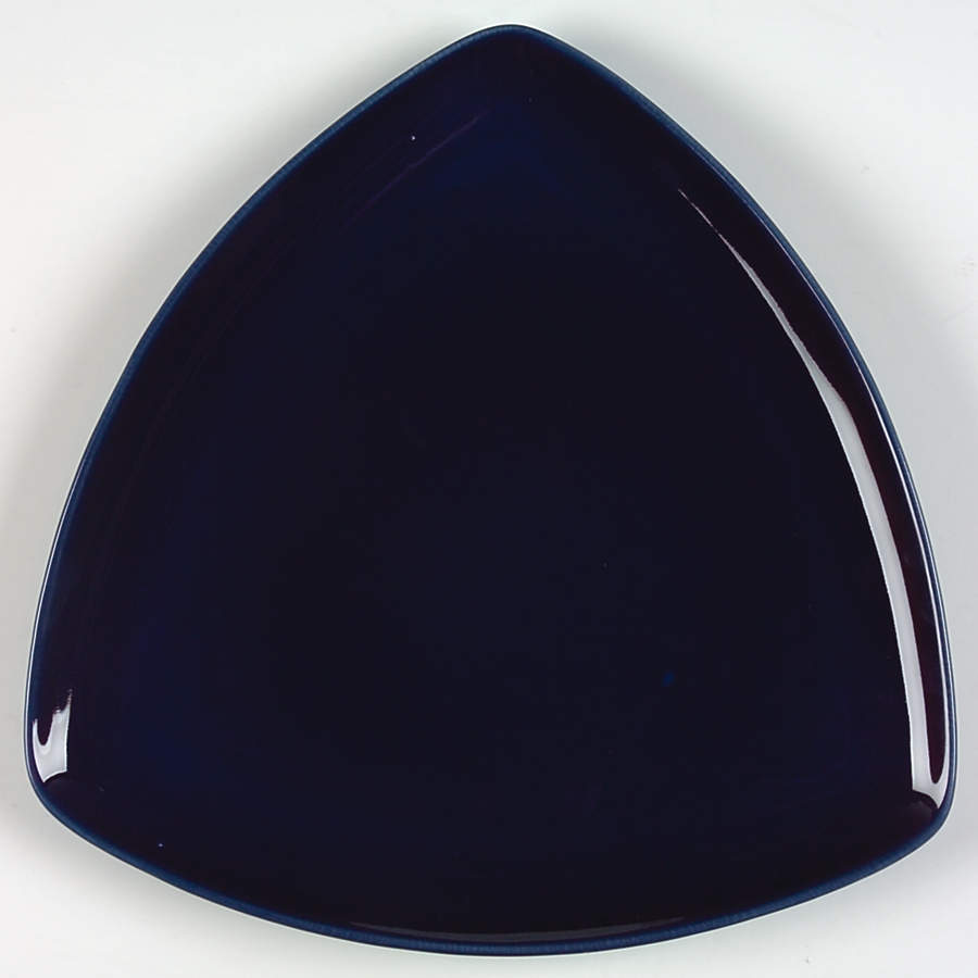 Times Square Cobalt 12" Triangular Plate by Homer Laughlin -1