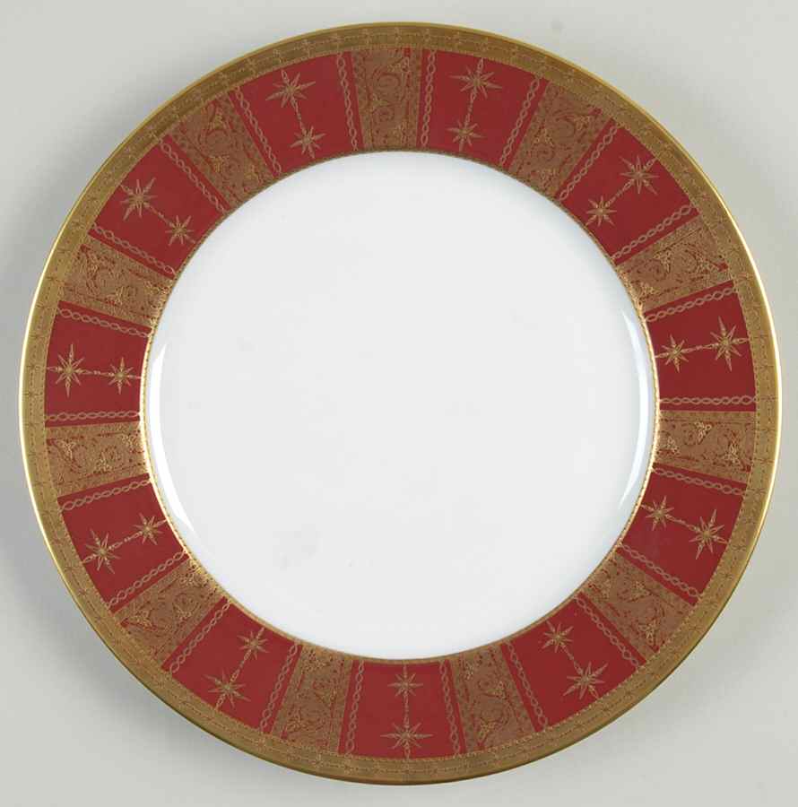 Botticelli Red (Red) Dessert/Pie Plate by Haviland-1
