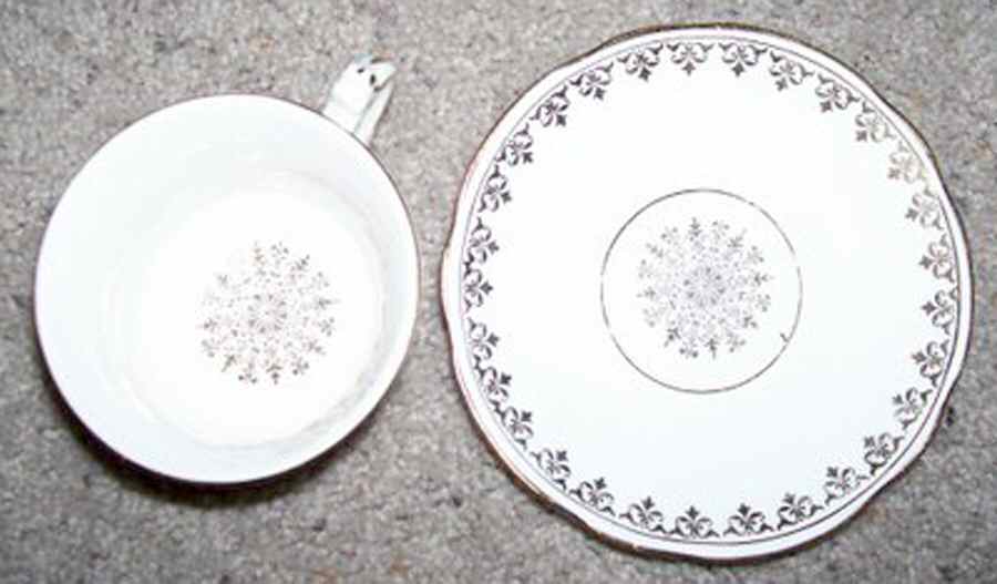 Colonial Footed Demitasse Cup & Saucer Set by Homer Laughlin -1