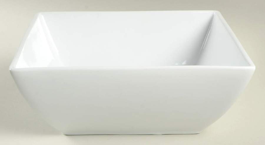 Canopy White (Square) 9" Square Vegetable Bowl by Home Trends-1