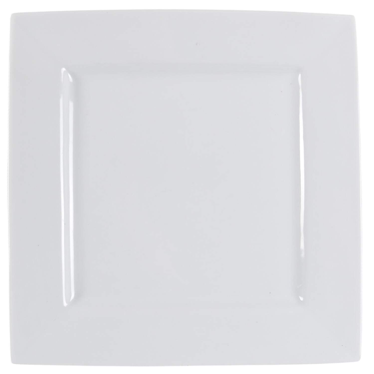 Canopy White (Square) 12" Rectangular Serving Platter by Home Trends-1
