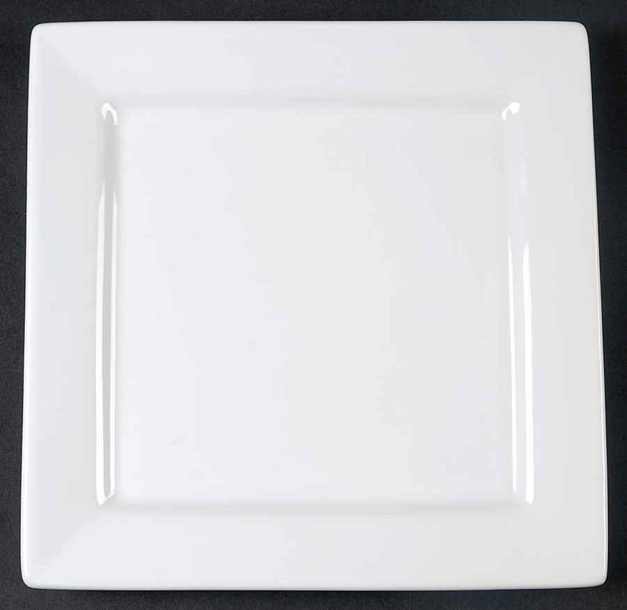 Canopy White (Square) Salad/Dessert Plate by Home Trends-1