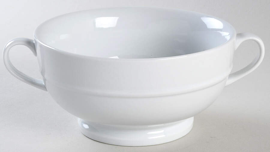 Canopy White (Round) Cream Soup Bowl by Home Trends-1