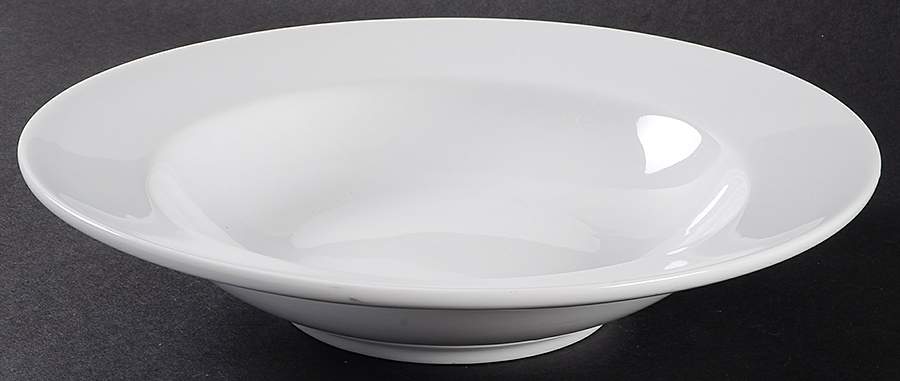 Canopy White (Round) Large Rim Soup Bowl by Home Trends-1
