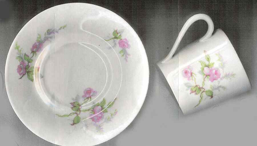 Sylvia White (Smooth) Flat Demitasse Cup & Saucer Set by Haviland-1