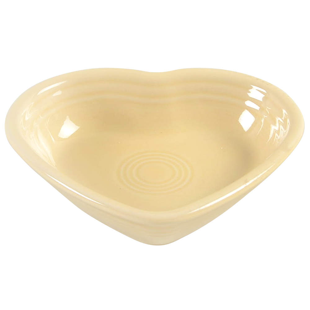 Fiesta Ivory (Intro 2008) 6" Heart Shaped Bowl by Homer Laughlin -1
