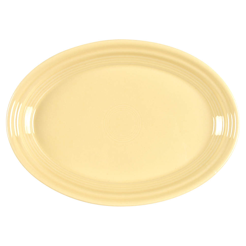Fiesta Ivory (Intro 2008) 9" Oval Serving Platter by Homer Laughlin -1