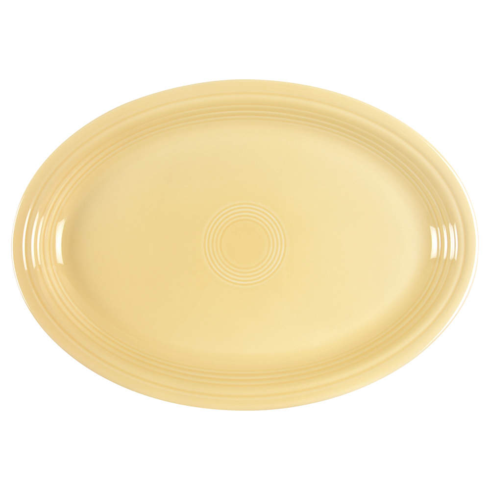Fiesta Ivory (Intro 2008) 19" Oval Serving Platter by Homer Laughlin -1