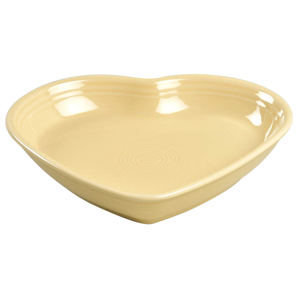Fiesta Ivory (Intro 2008) 7" Heart Shaped Bowl by Homer Laughlin -1