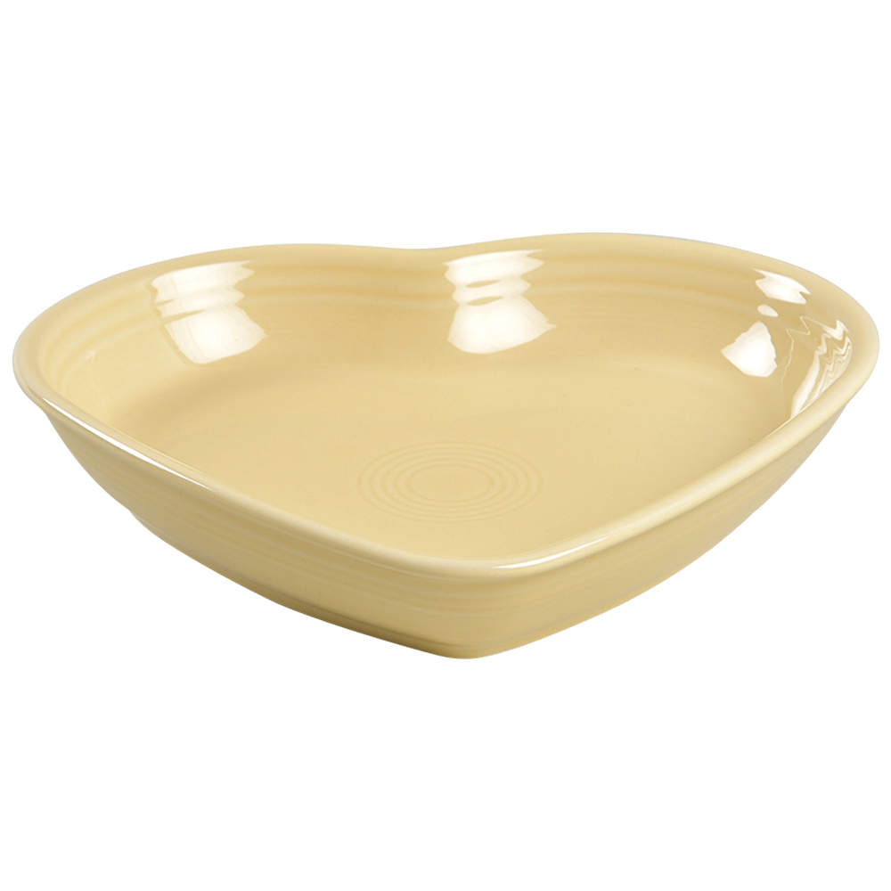 Fiesta Ivory (Intro 2008) 9" Heart Shaped Bowl by Homer Laughlin -1