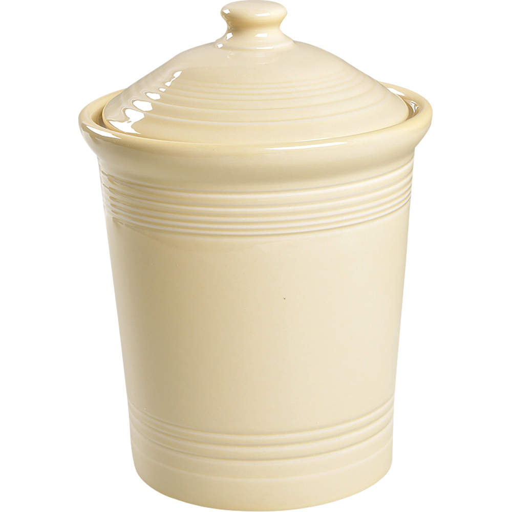Fiesta Ivory (Intro 2008) Medium Canister & Lid by Homer Laughlin -1