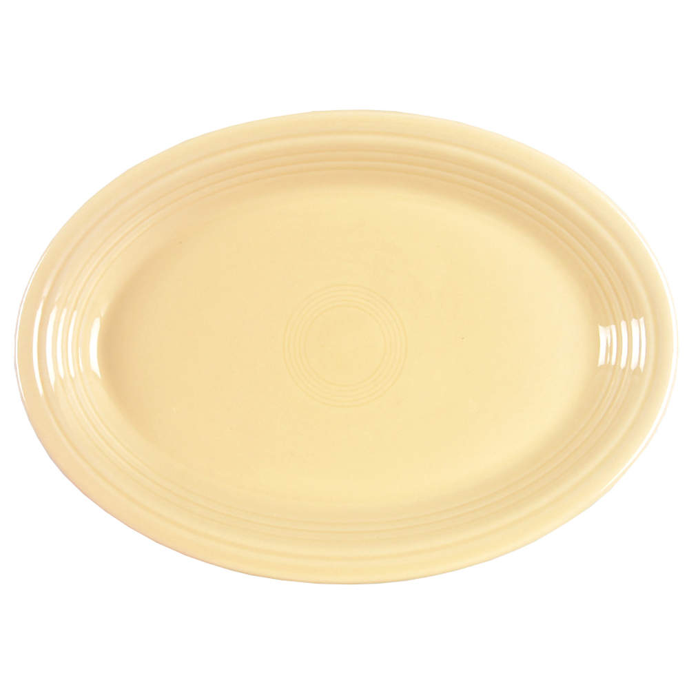 Fiesta Ivory (Intro 2008) 13" Oval Serving Platter by Homer Laughlin -1