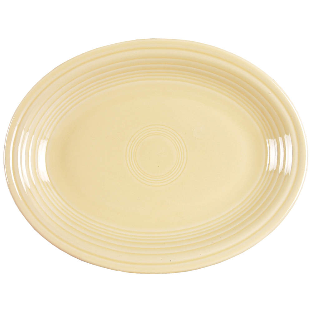 Fiesta Ivory (Intro 2008) 11" Oval Serving Platter by Homer Laughlin -1