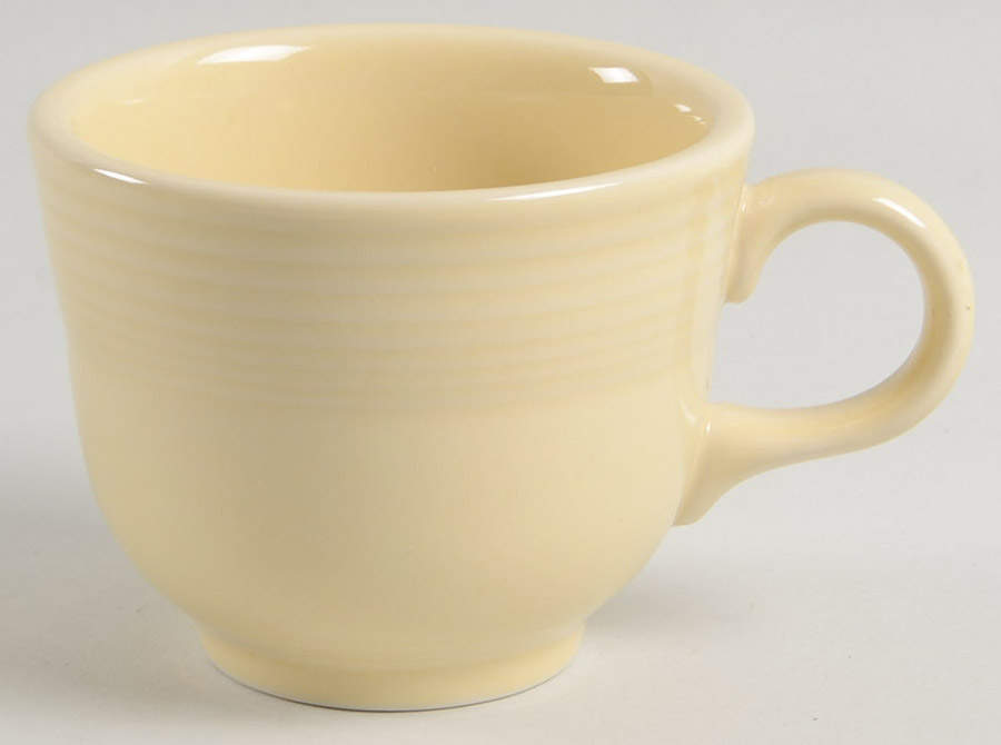 Fiesta Ivory (Intro 2008) Flat Cup by Homer Laughlin -1