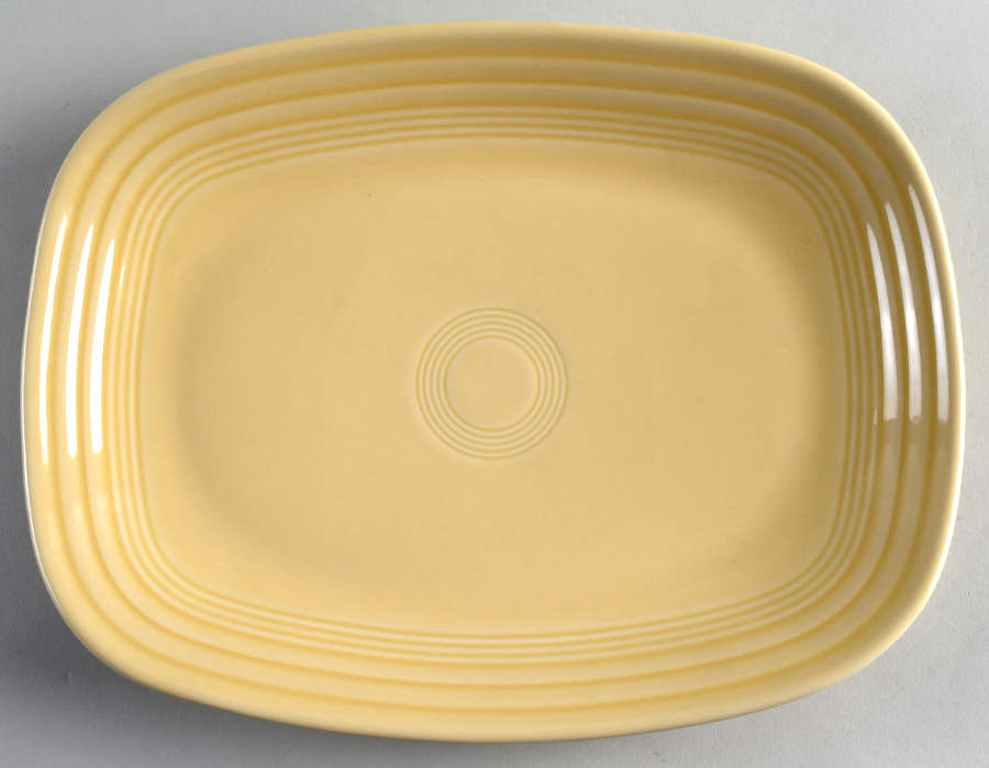 Fiesta Ivory (Intro 2008) 11" Rectangular Serving Platter by Homer Laughlin -1
