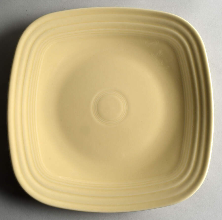 Fiesta Ivory (Intro 2008) Square Dinner Plate by Homer Laughlin -1