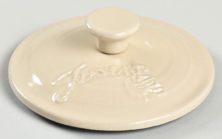 Fiesta Ivory (Intro 2008) Lid for 11 Oz Round Cast Iron Casserole by Homer Laughlin -1