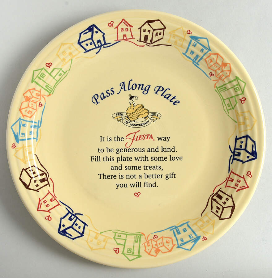 Fiesta Ivory (Intro 2008) Pass Along Cookie Plate by Homer Laughlin -1