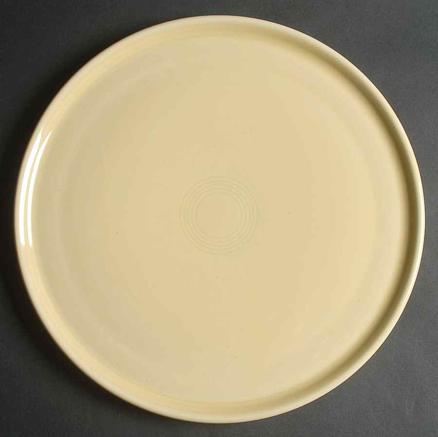 Fiesta Ivory (Intro 2008) 12" Pizza Tray by Homer Laughlin -1