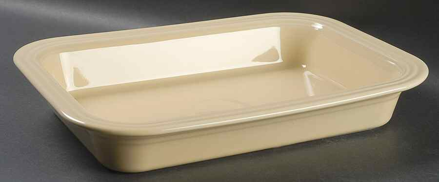 Fiesta Ivory (Intro 2008) 14" Rectangular Baker by Homer Laughlin -1