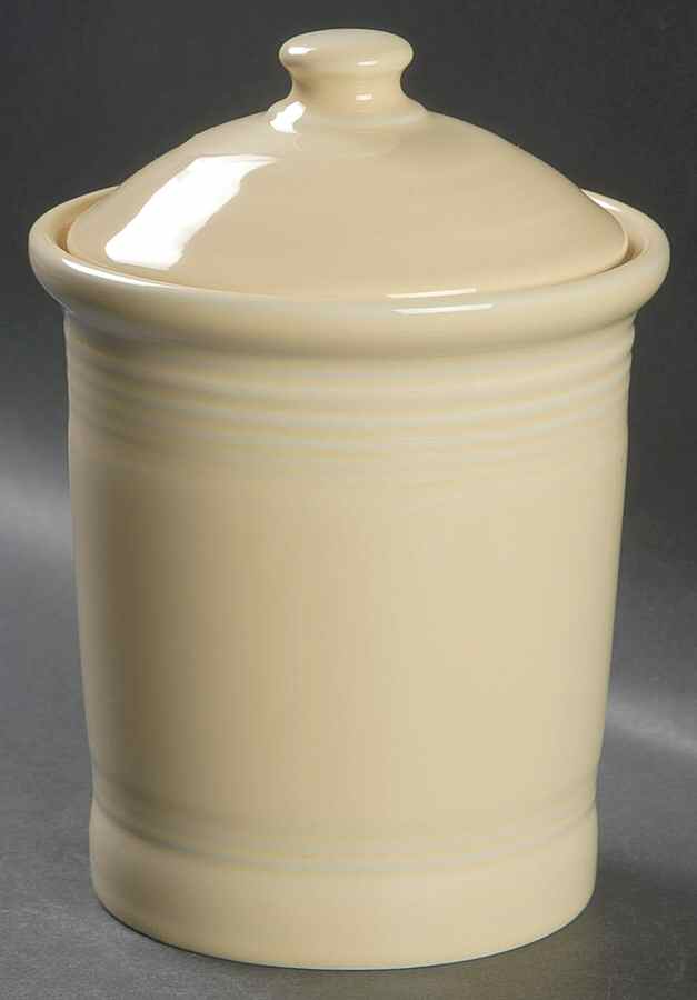 Fiesta Ivory (Intro 2008) Small Canister & Lid by Homer Laughlin -1