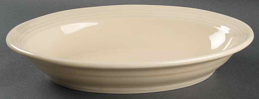 Fiesta Ivory (Intro 2008) 12" Oval Vegetable Bowl by Homer Laughlin -1