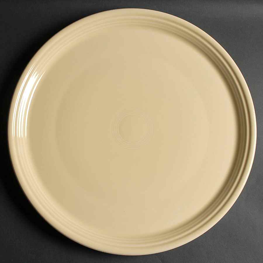 Fiesta Ivory (Intro 2008) 15" Pizza Tray by Homer Laughlin -1