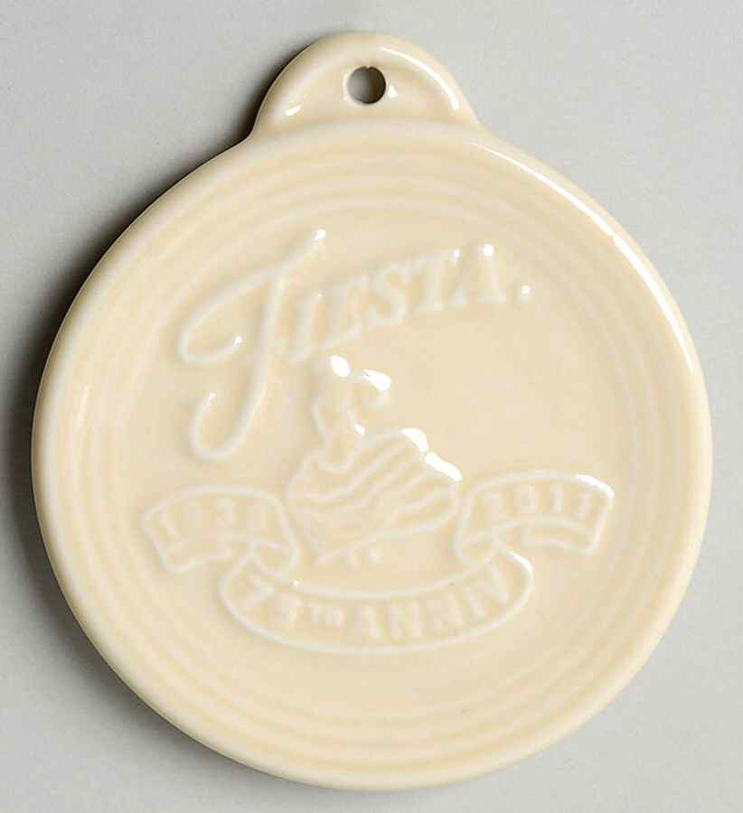 Fiesta Ivory (Intro 2008) 75th Anniversary Ornament by Homer Laughlin -1