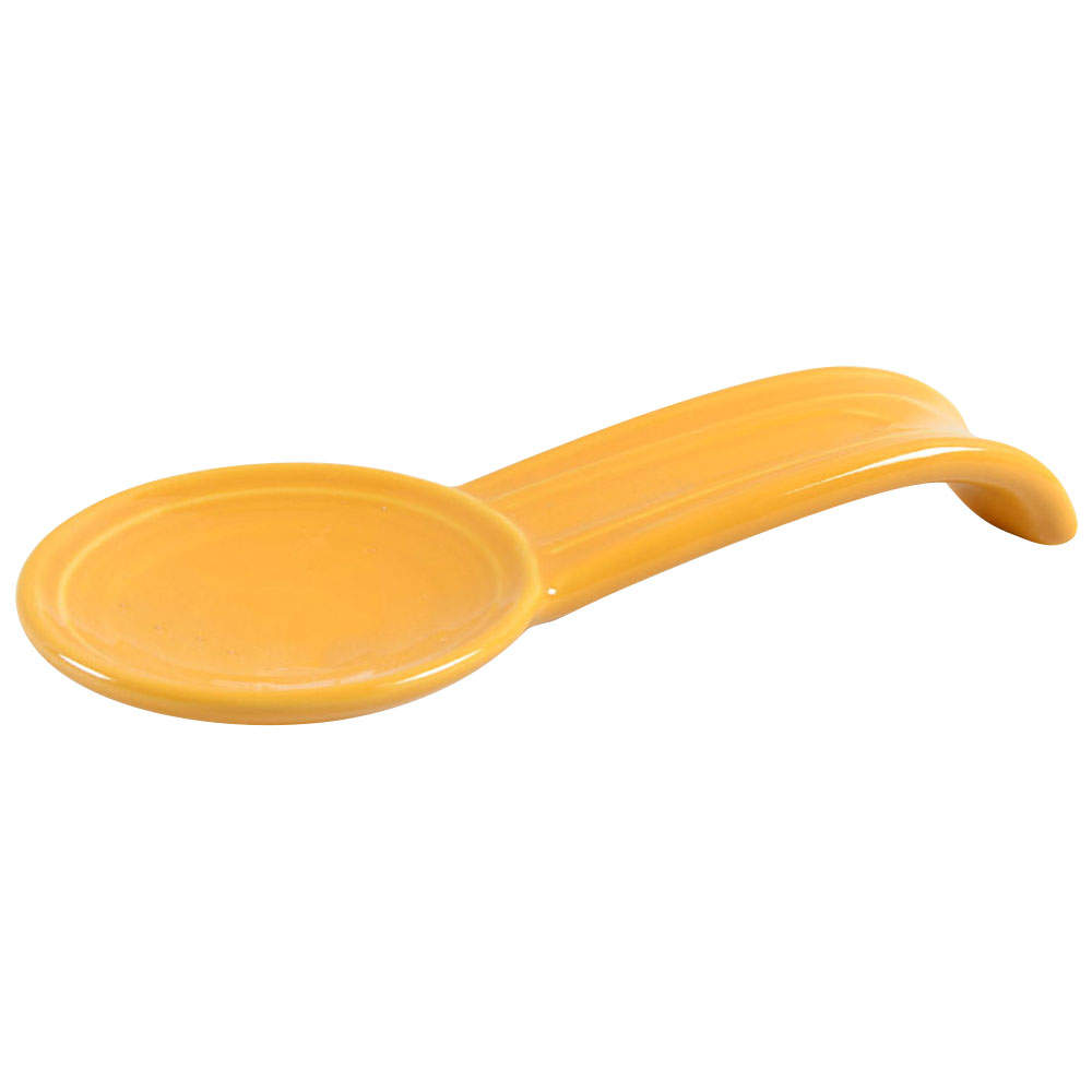 Fiesta Marigold (Intro 2008, 75th Anniversary) Spoon Rest/Holder (Holds 1 Spoon) by Homer Laughlin -1