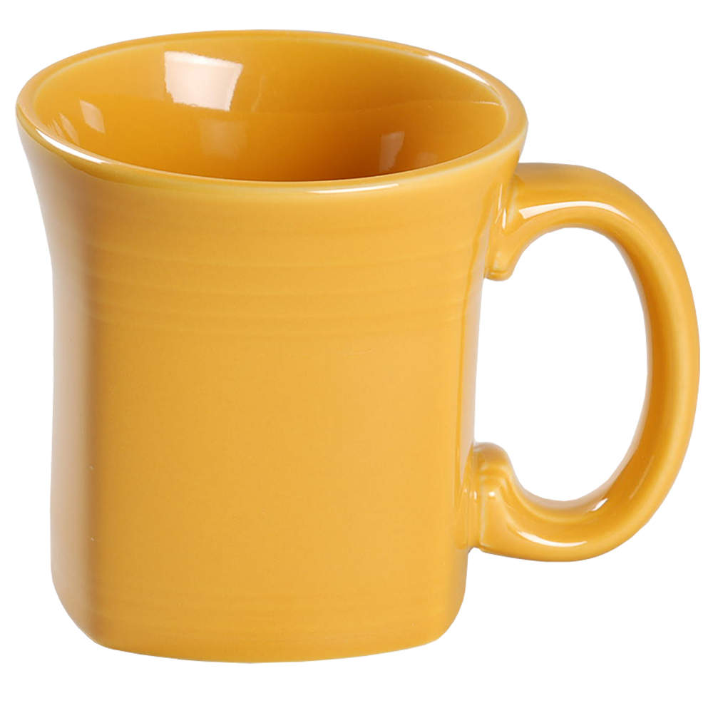 Fiesta Marigold (Intro 2008, 75th Anniversary) Square Mug by Homer Laughlin -1