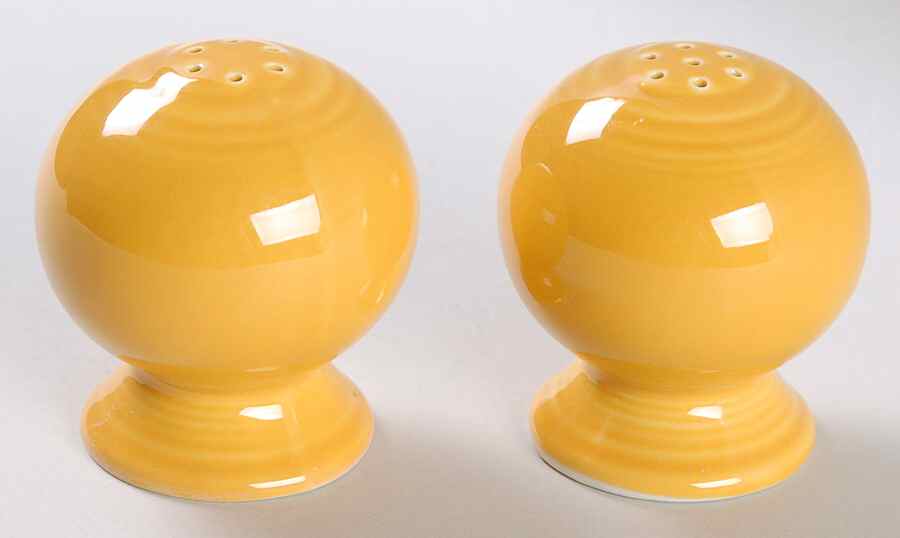 Fiesta Marigold (Intro 2008, 75th Anniversary) Salt & Pepper Set by Homer Laughlin -1