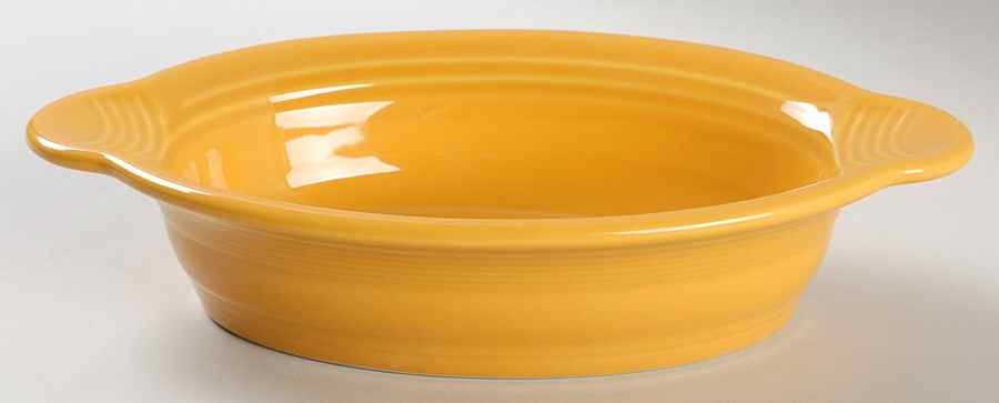 Fiesta Marigold (Intro 2008, 75th Anniversary) Open Individual Casserole by Homer Laughlin -1