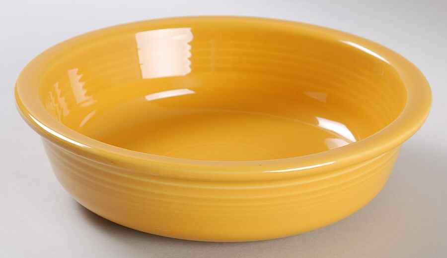 Fiesta Marigold (Intro 2008, 75th Anniversary) Coupe Soup Bowl by Homer Laughlin -1