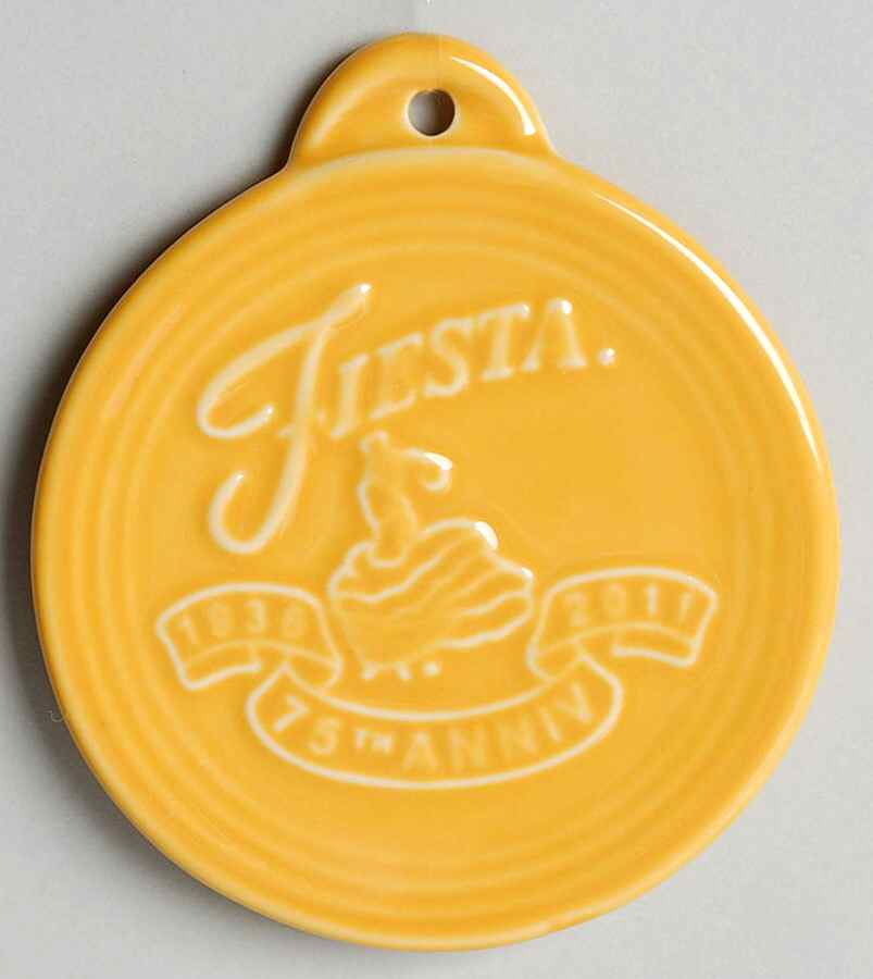 Fiesta Marigold (Intro 2008, 75th Anniversary) 75th Anniversary Ornament by Homer Laughlin -1