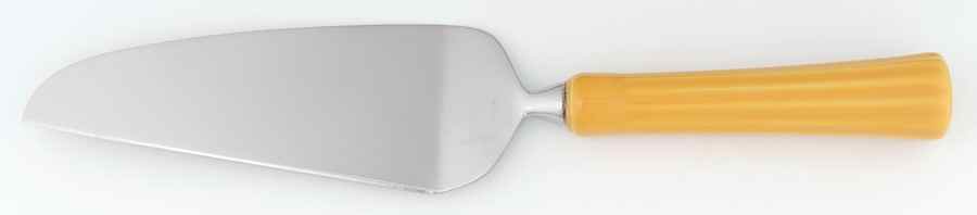 Fiesta Marigold (Intro 2008, 75th Anniversary) Pie & Cake Server with Stainless Blade by Homer Laughlin -1