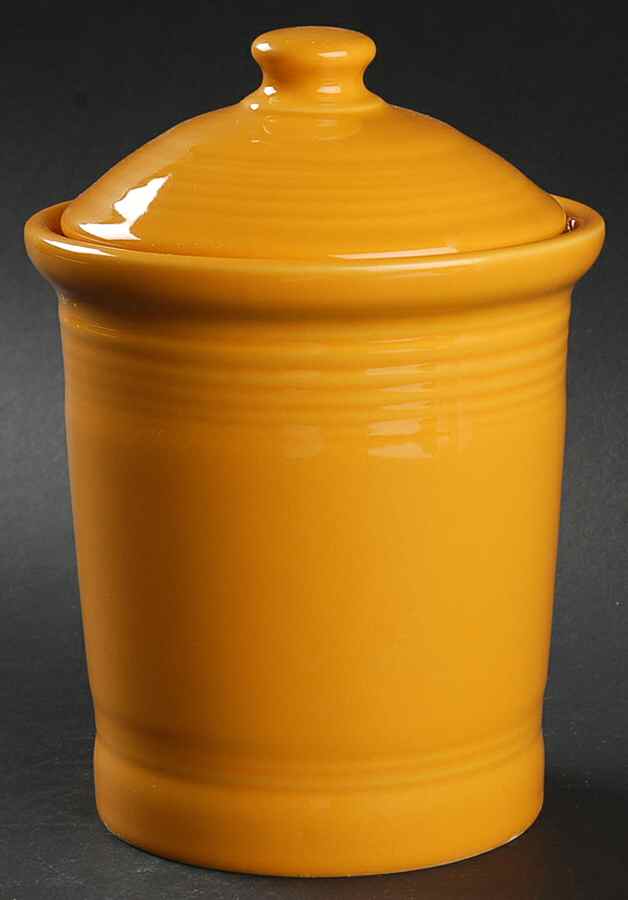 Fiesta Marigold (Intro 2008, 75th Anniversary) Small Canister & Lid by Homer Laughlin -1