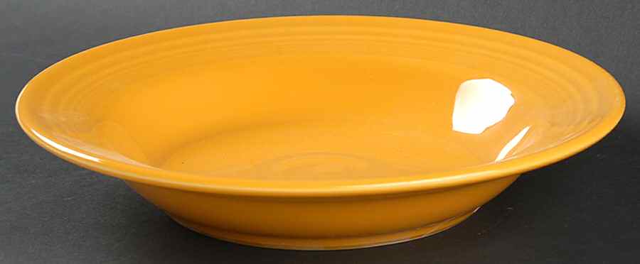 Fiesta Marigold (Intro 2008, 75th Anniversary) Large Rim Soup Bowl by Homer Laughlin -1