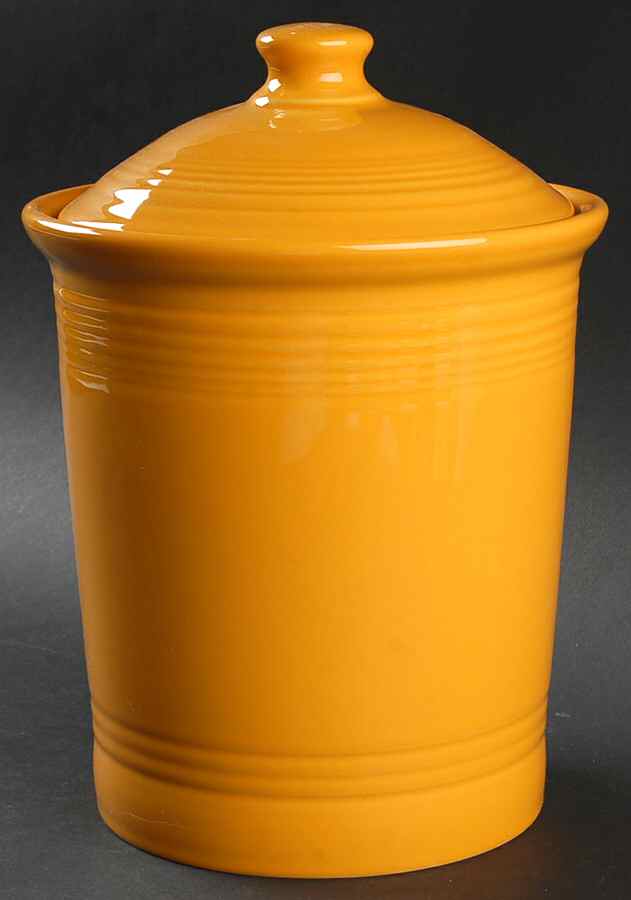 Fiesta Marigold (Intro 2008, 75th Anniversary) Large Canister & Lid by Homer Laughlin -1