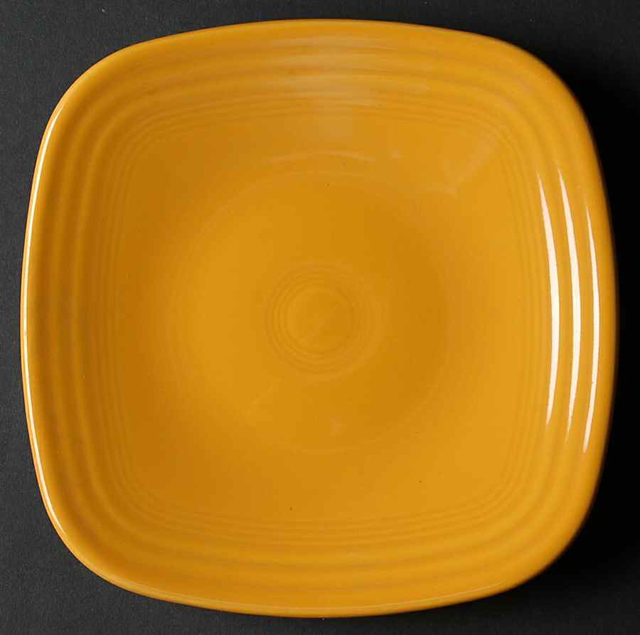 Fiesta Marigold (Intro 2008, 75th Anniversary) Square Salad Plate by Homer Laughlin -1