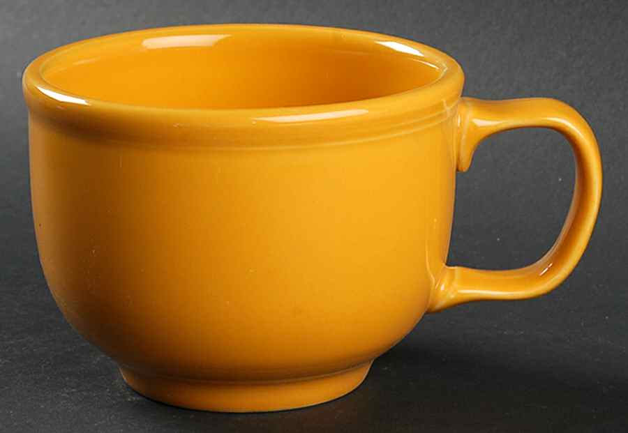 Fiesta Marigold (Intro 2008, 75th Anniversary) Jumbo Cup by Homer Laughlin -1