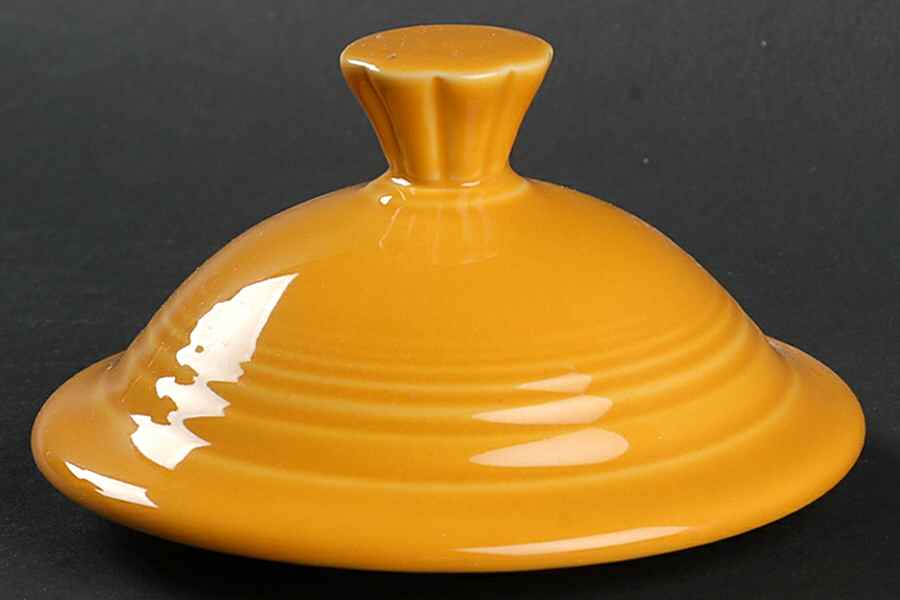 Fiesta Marigold (Intro 2008, 75th Anniversary) Lid for Teapot by Homer Laughlin -1