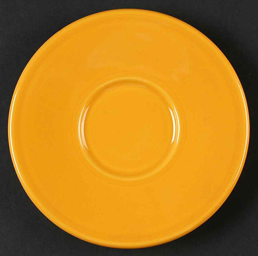 Fiesta Marigold (Intro 2008, 75th Anniversary) Saucer for Jumbo Cup by Homer Laughlin -1