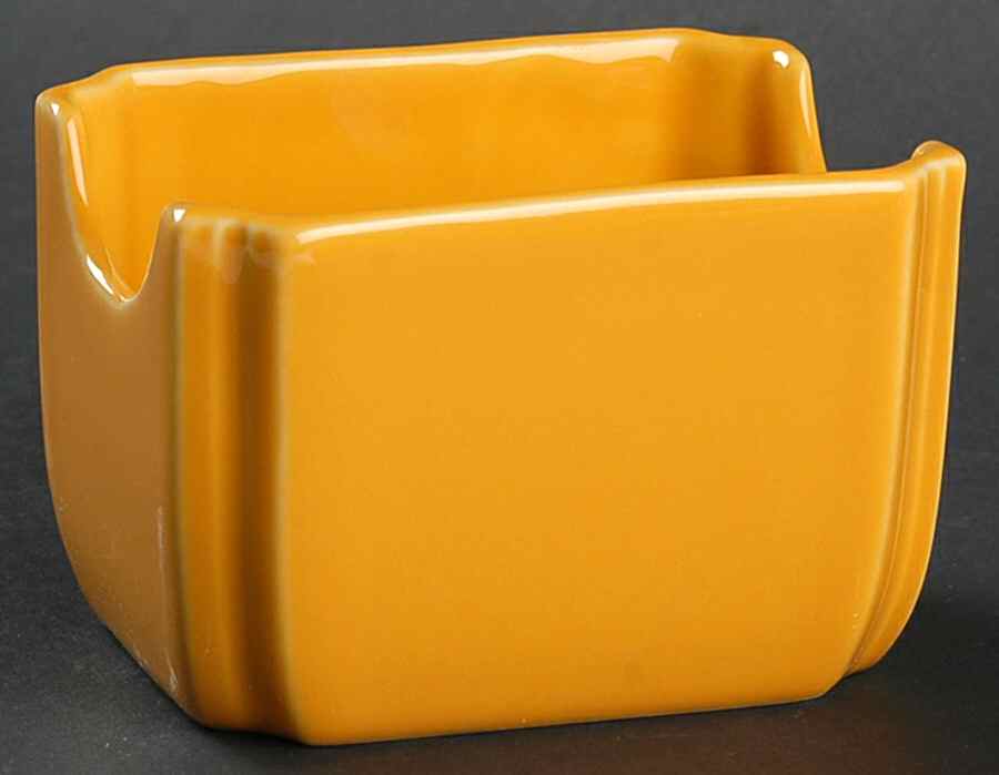 Fiesta Marigold (Intro 2008, 75th Anniversary) Sweetener Holder by Homer Laughlin -1