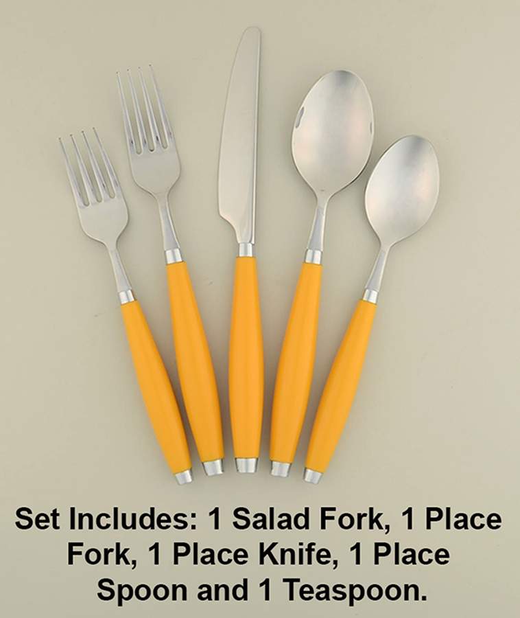 Fiesta Marigold (Intro 2008, 75th Anniversary) (5 Pc) Flatware Set by Homer Laughlin -1