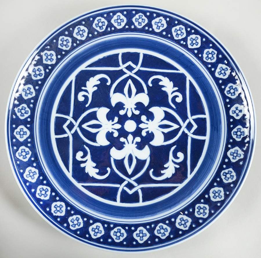 Catalina Medallion Blue Service Plate (Charger) by Home-1
