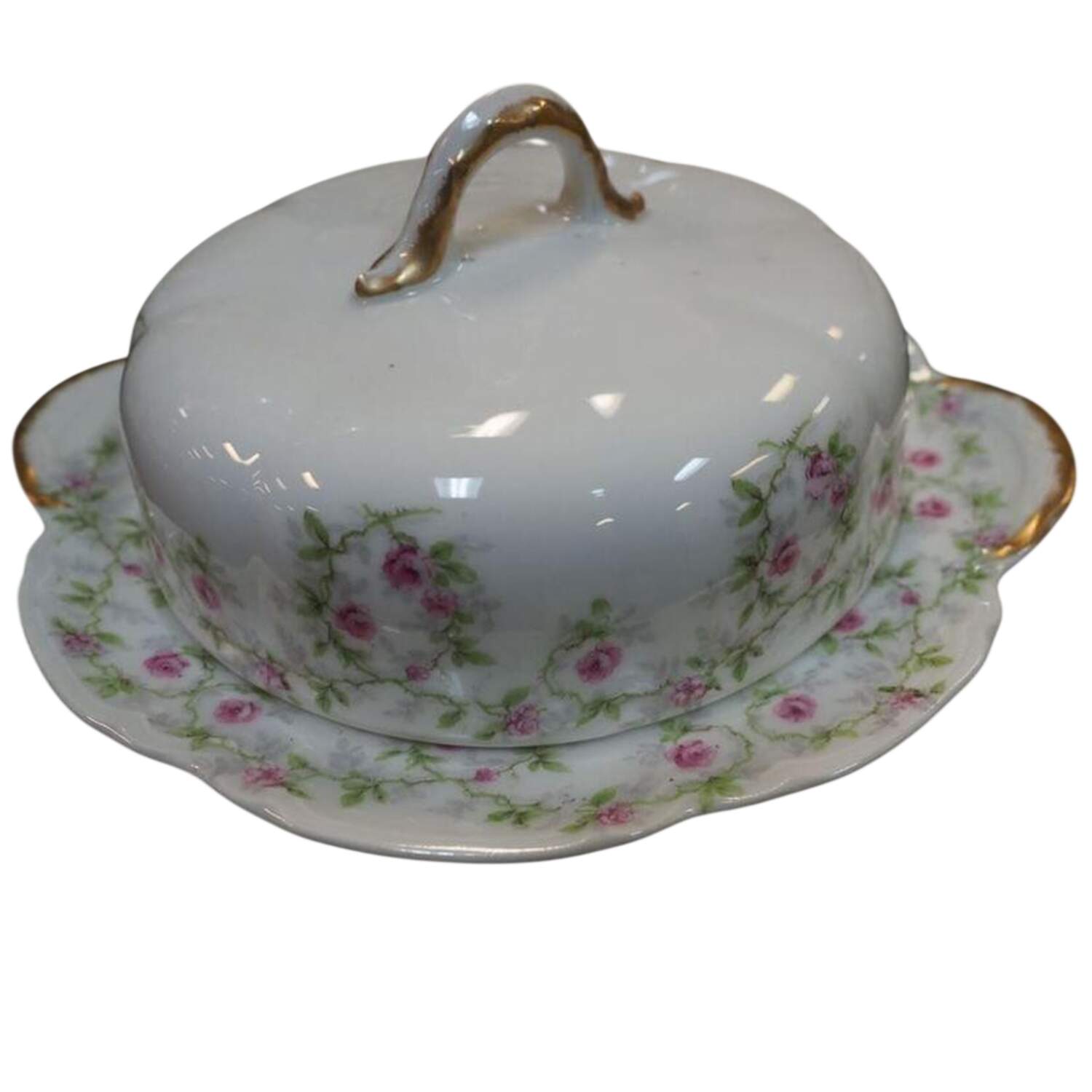 Schleiger 1049-2 Round Covered Butter by Haviland-1